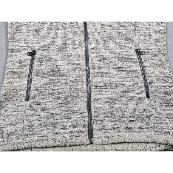 KUHL Women’s Alaska Vest Medium-P Heather Gray Hooded Fleece Full Zip - Picture 6 of 16